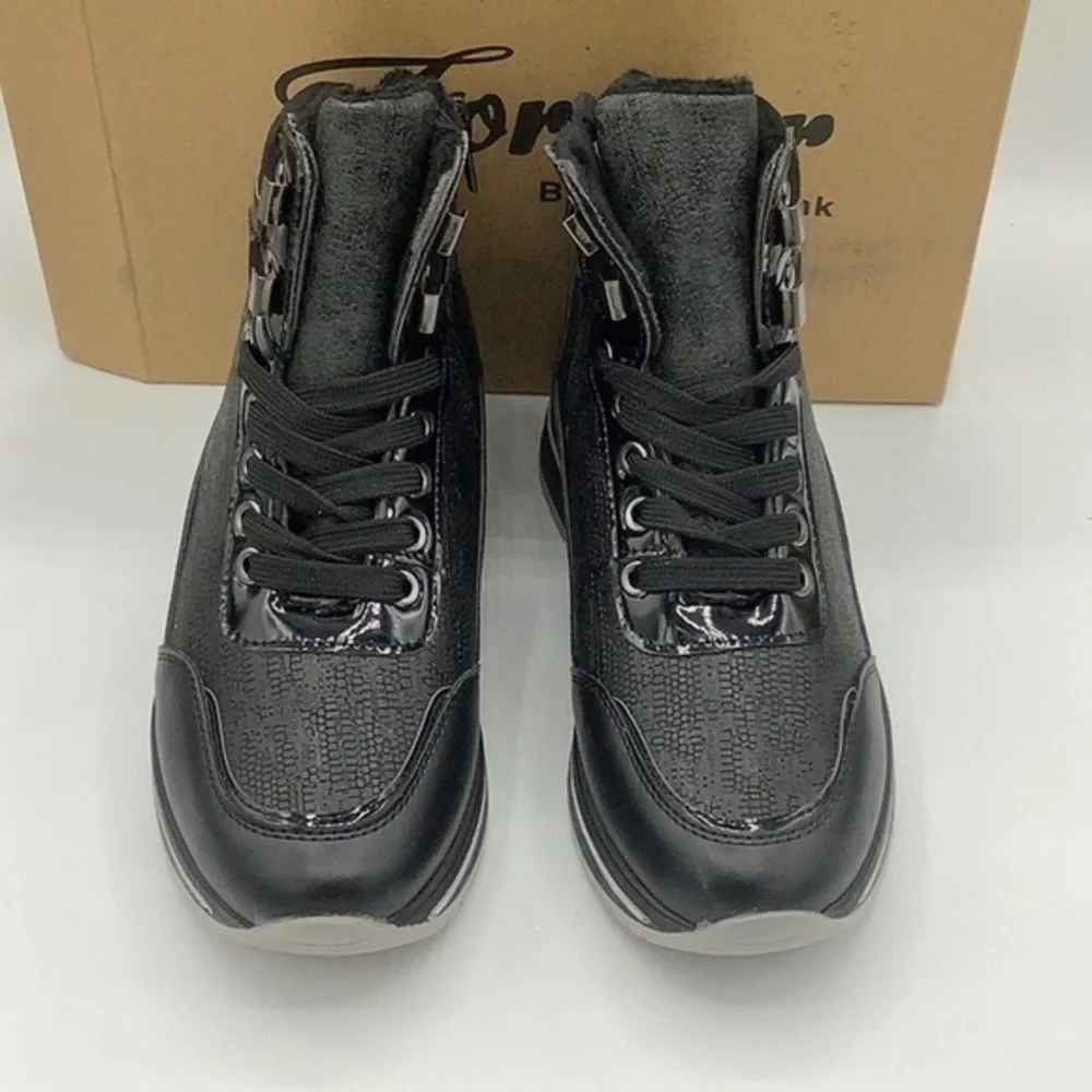 FOREVER LINK Black Neatly High Top Sneakers